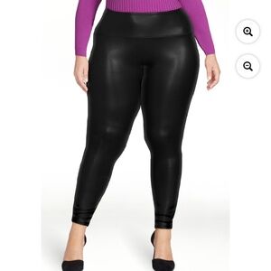Time and Tru Women’s Black Faux Leather Leggings Size XXL NEW